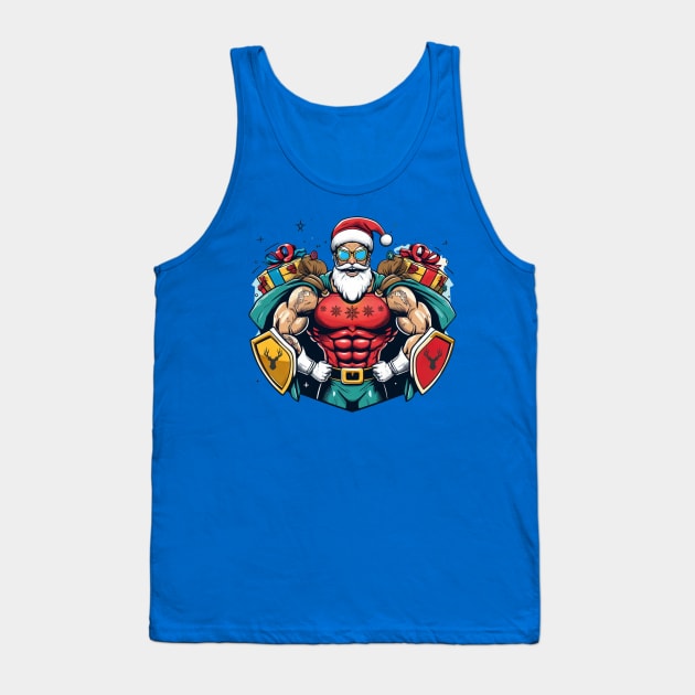 Santa’s Shield: A Christmas Defender Tank Top by emblemat2000@gmail.com